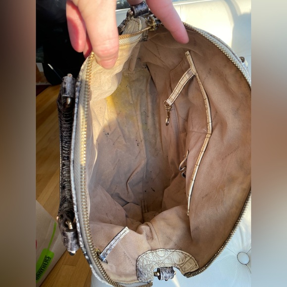 Brahmin Large Duxbury Satchel Veranda Melbourne Croc Embossed Leather Bag - Picture 11 of 12